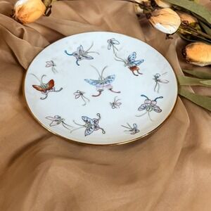 Colorful Butterfly Hand Painted Plate ACF